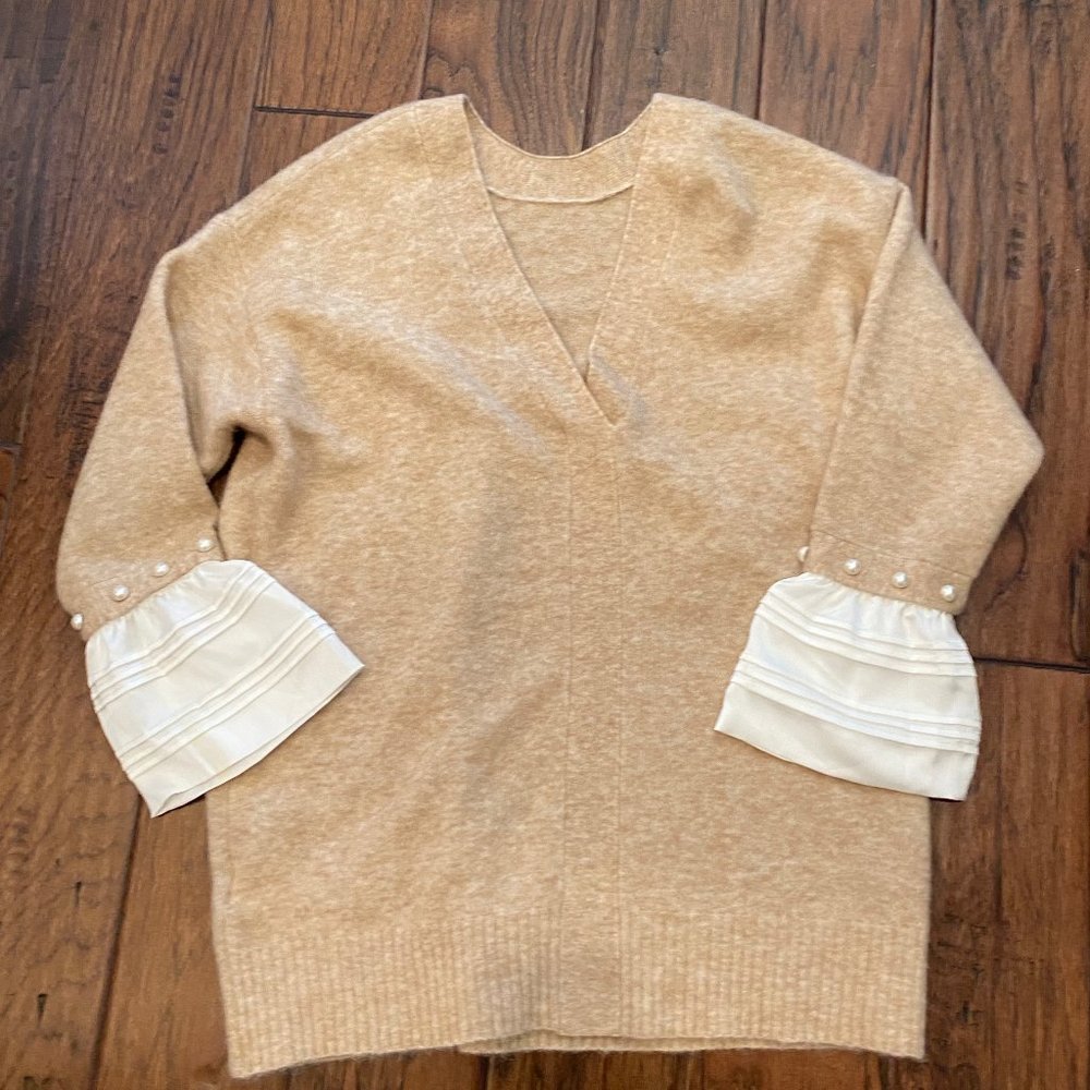 3.1 Phillip Lim Sweater with Pearl Sleeves Size S